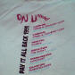 Live: Pay It All Back live UK tour T-shirt, 1991 (back). Click for a larger image